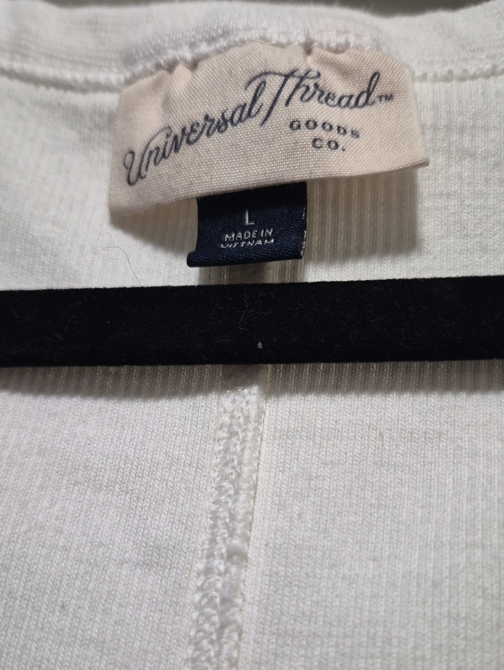 Universal Thread White Scoop Neck Ribbed Tank - Picture 3 of 4